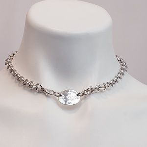 Tiffany & Co. 925 Oval Tag Choker